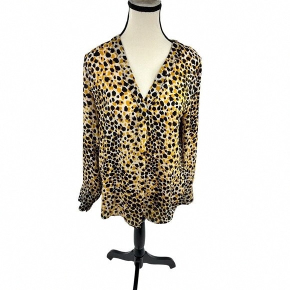 Leopard Print V-Neck Women's Top